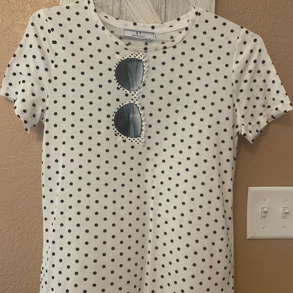 Polka dot Pearl Detail T-shirt - Picture 1 of 1